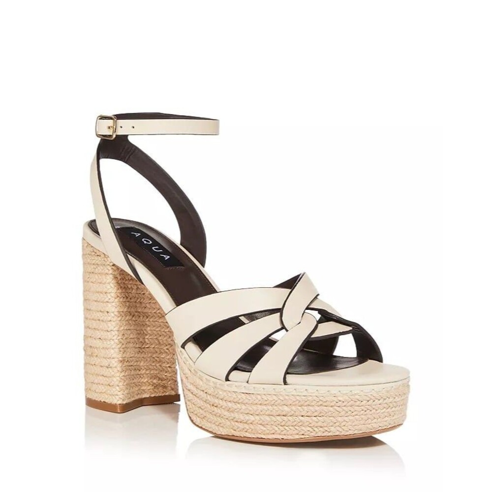 AQUA Women's Gyen Ankle Strap Espadrille Platform Sandals - Exclusive NEW